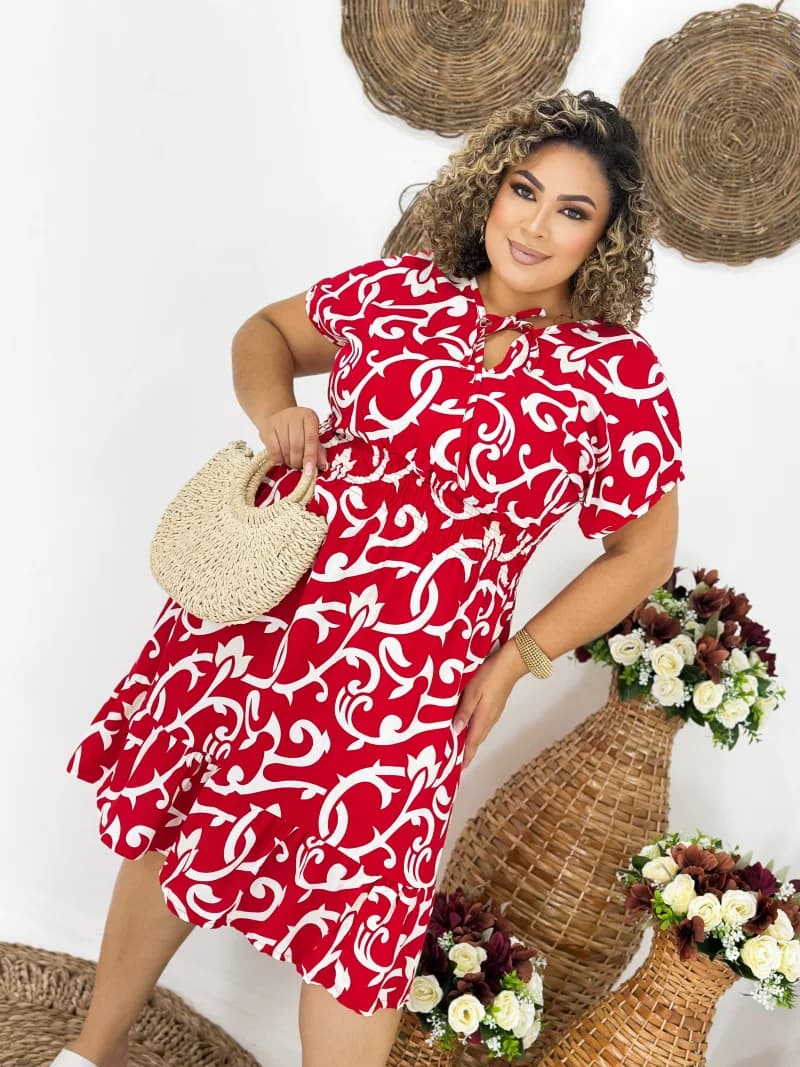 Vestido Curto Costa Transpassada Gg