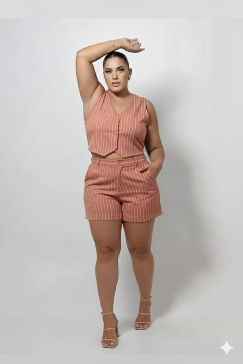 Short Alfaiataria Risco De Giz Pct 12Un